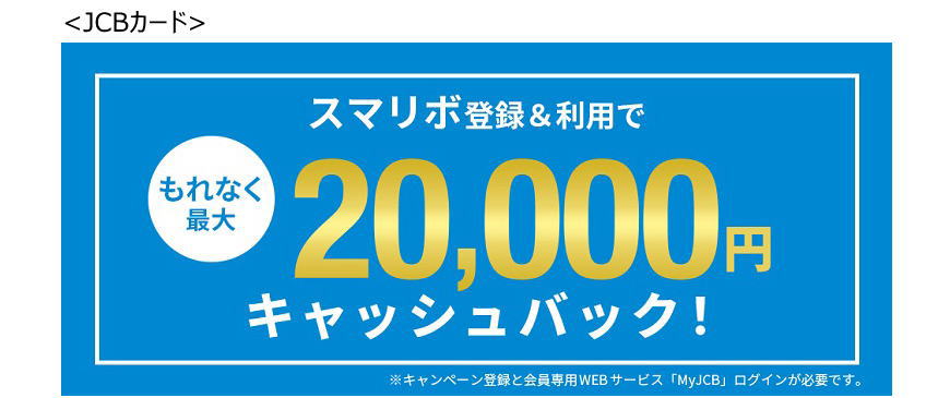 もれなく最大2万円キャッシュバック！スマリボキャンペーン